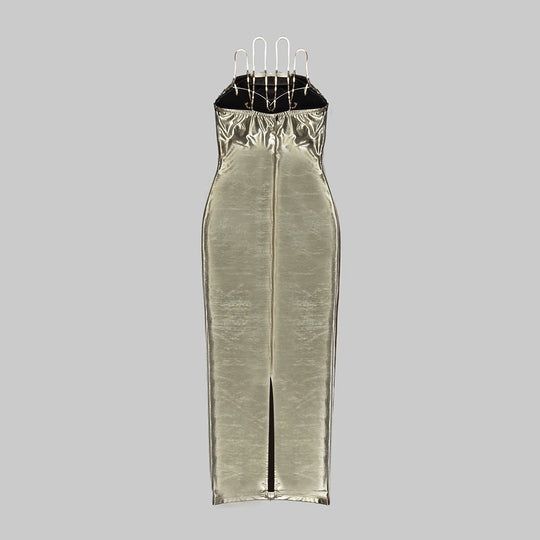 Scintilla Bodycon Maxi Dress - Gold | Slay Eclectic