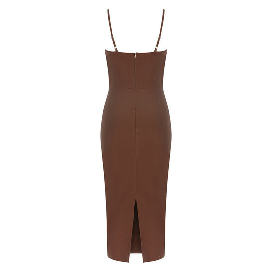 Seductive Bandage Midi Dress - Brown | Slay Eclectic