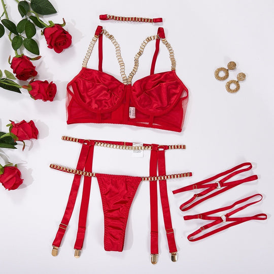 Sensual Straps & Chains Fantasy Lingerie Set-Slay Eclectic