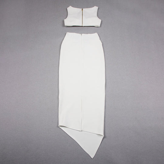 Sheath Cutout Maxi Dress - White-Slay Eclectic