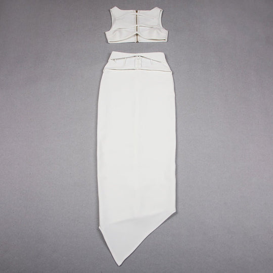 Sheath Cutout Maxi Dress - White-Slay Eclectic