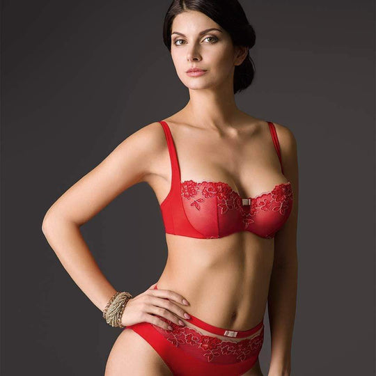 Vova Viennese Melange Sheer Balcony Bra-2