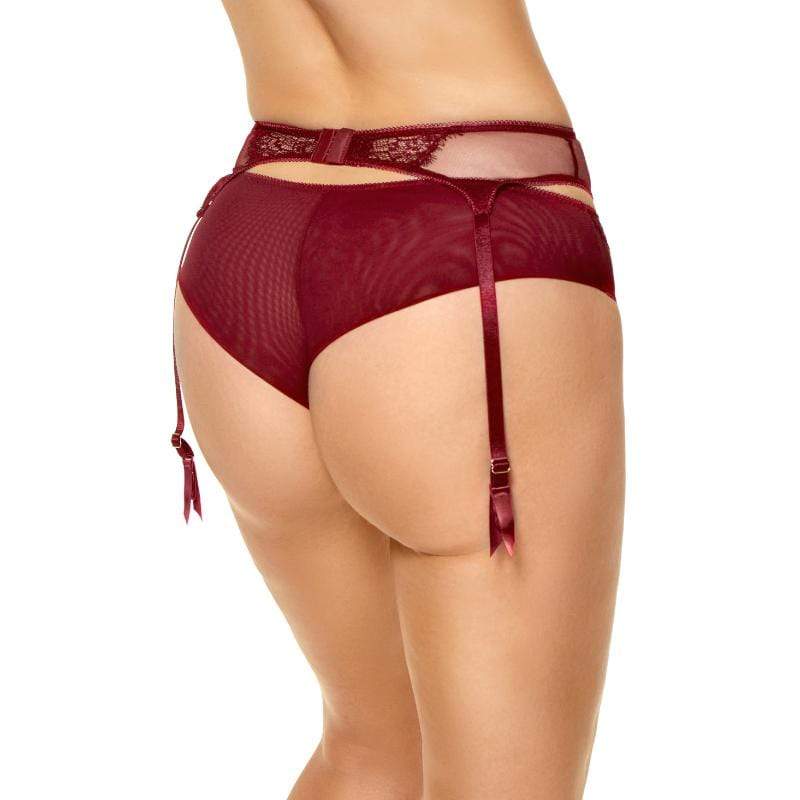 Sheer Mesh Lace Garter Belt Kinga Cherry-1