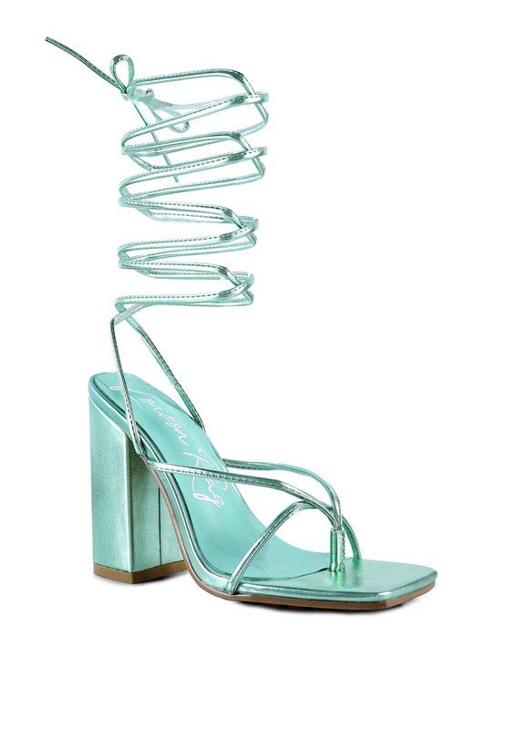 SHEWOLF LACE UP HIGH HEEL SANDALS-Slay Eclectic