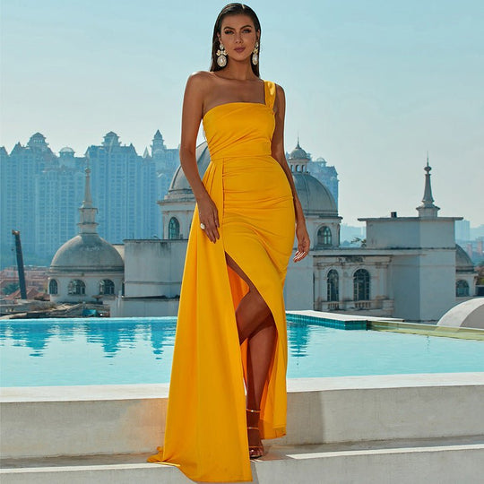 Singular Bodycon Maxi Dress - Yellow | Slay Eclectic