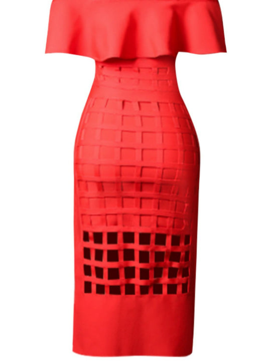 Sophisticated Bandage Midi Dress - Red | Slay Eclectic