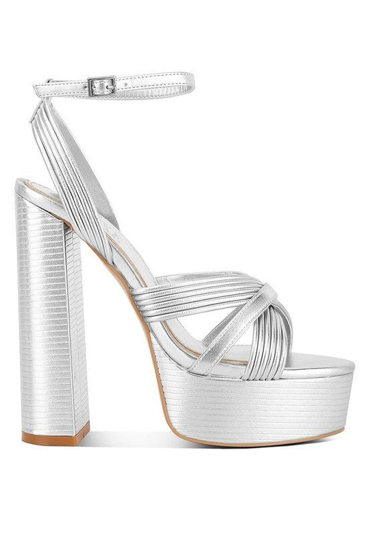 Splendid Cross Strap High Heeled Sandals-Slay Eclectic