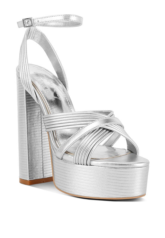 Splendid Cross Strap High Heeled Sandals-Slay Eclectic