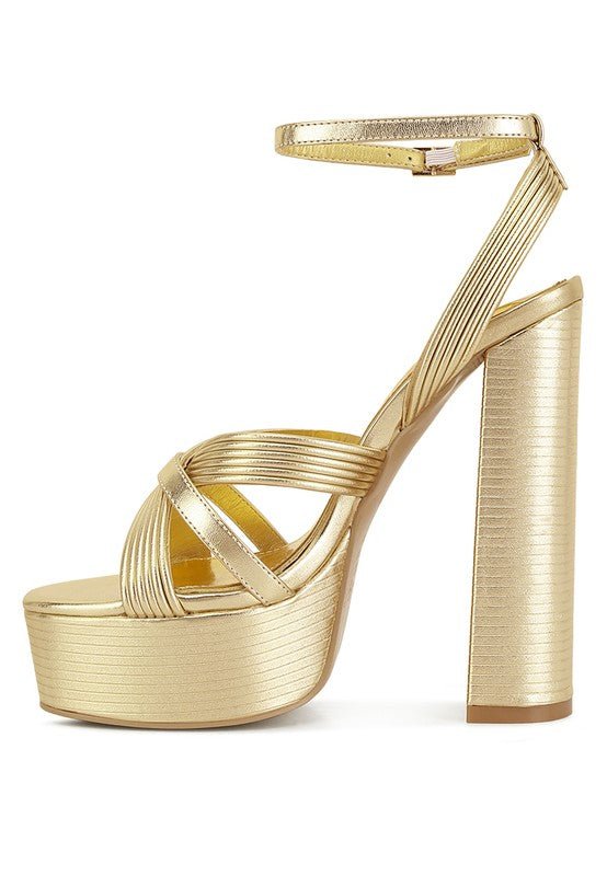 Splendid Cross Strap High Heeled Sandals-Slay Eclectic