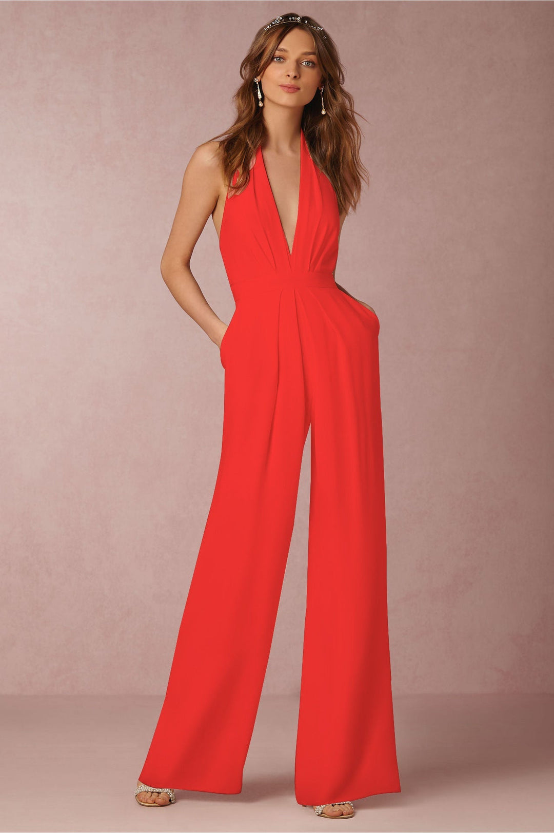 Spring Casual Jumpsuit Sexy Sleeveless Halter Jumpsuit-Slay Eclectic