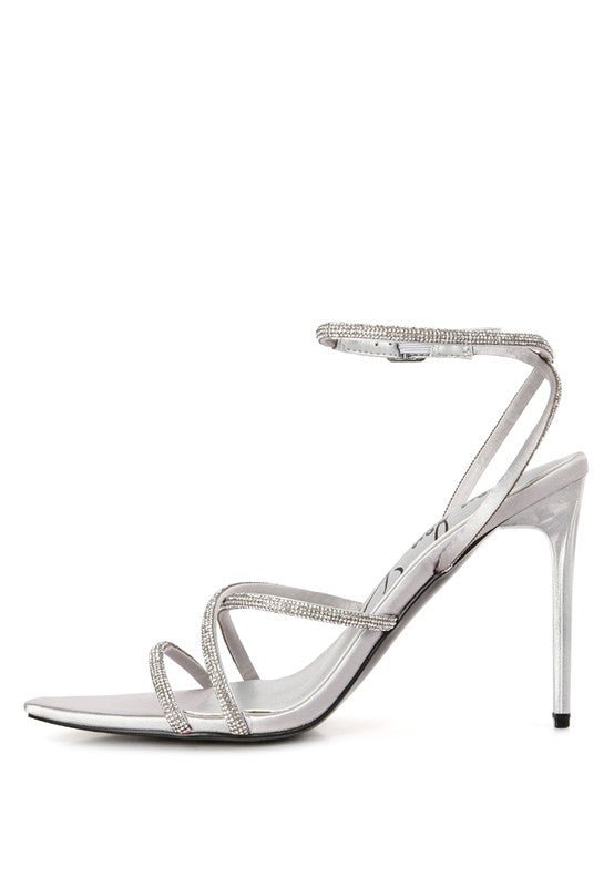 Strap to Stardom Rhinestone Stiletto Sandals-Slay Eclectic