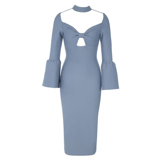 Tawny Bandage Midi Dress - Blue | Slay Eclectic