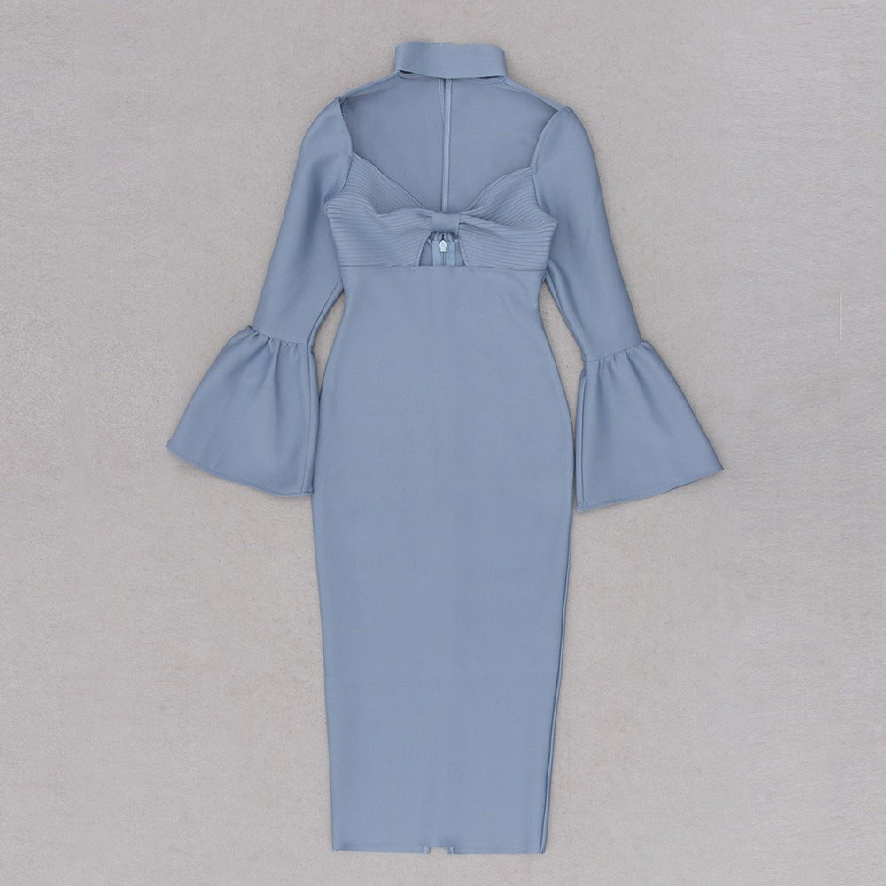 Tawny Bandage Midi Dress - Blue | Slay Eclectic