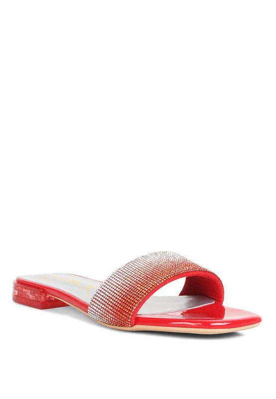 Top Flirt Rhinestone Slip On Sandals-Slay Eclectic