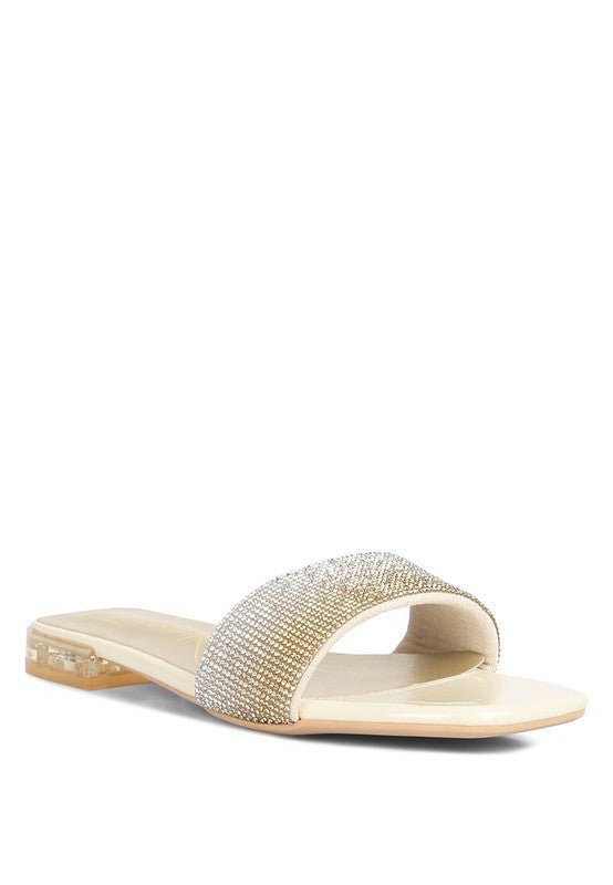 Top Flirt Rhinestone Slip On Sandals-Slay Eclectic