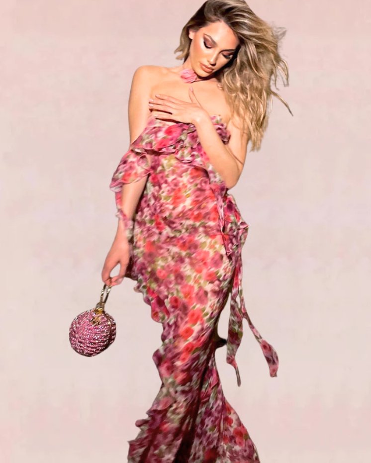 Trellis Maxi Dress - Pink | Slay Eclectic