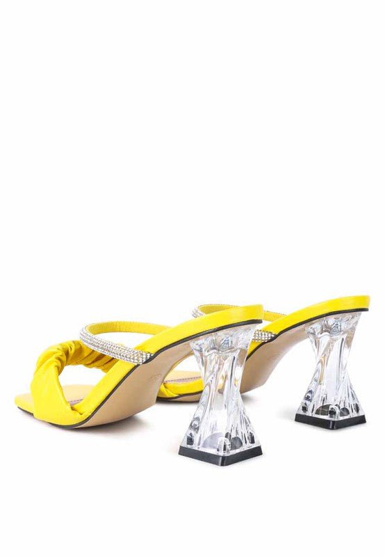 Twilight Glamour Rhinestone Mid Heel Diamante Sandals | Slay Eclectic