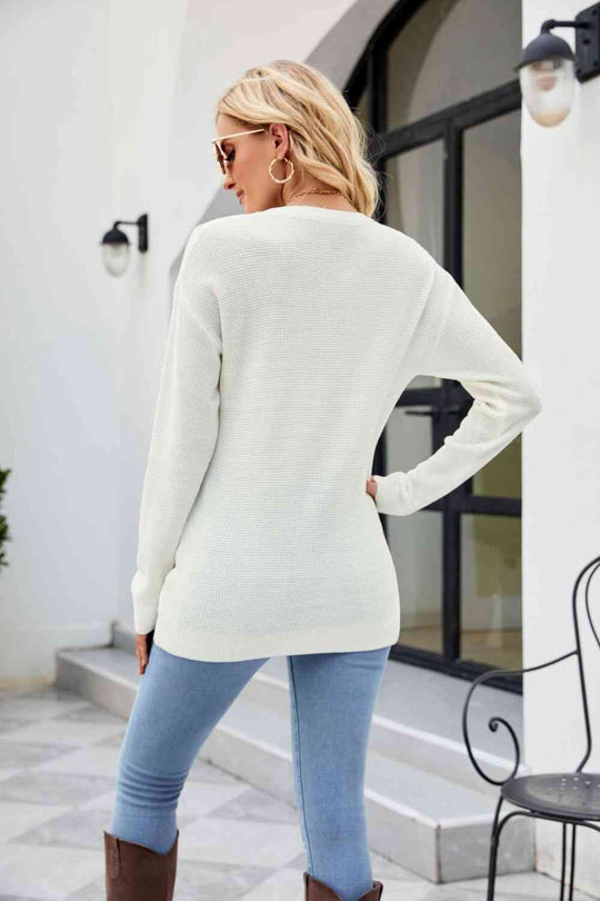 Twisted Round Neck Sweater | Slay Eclectic