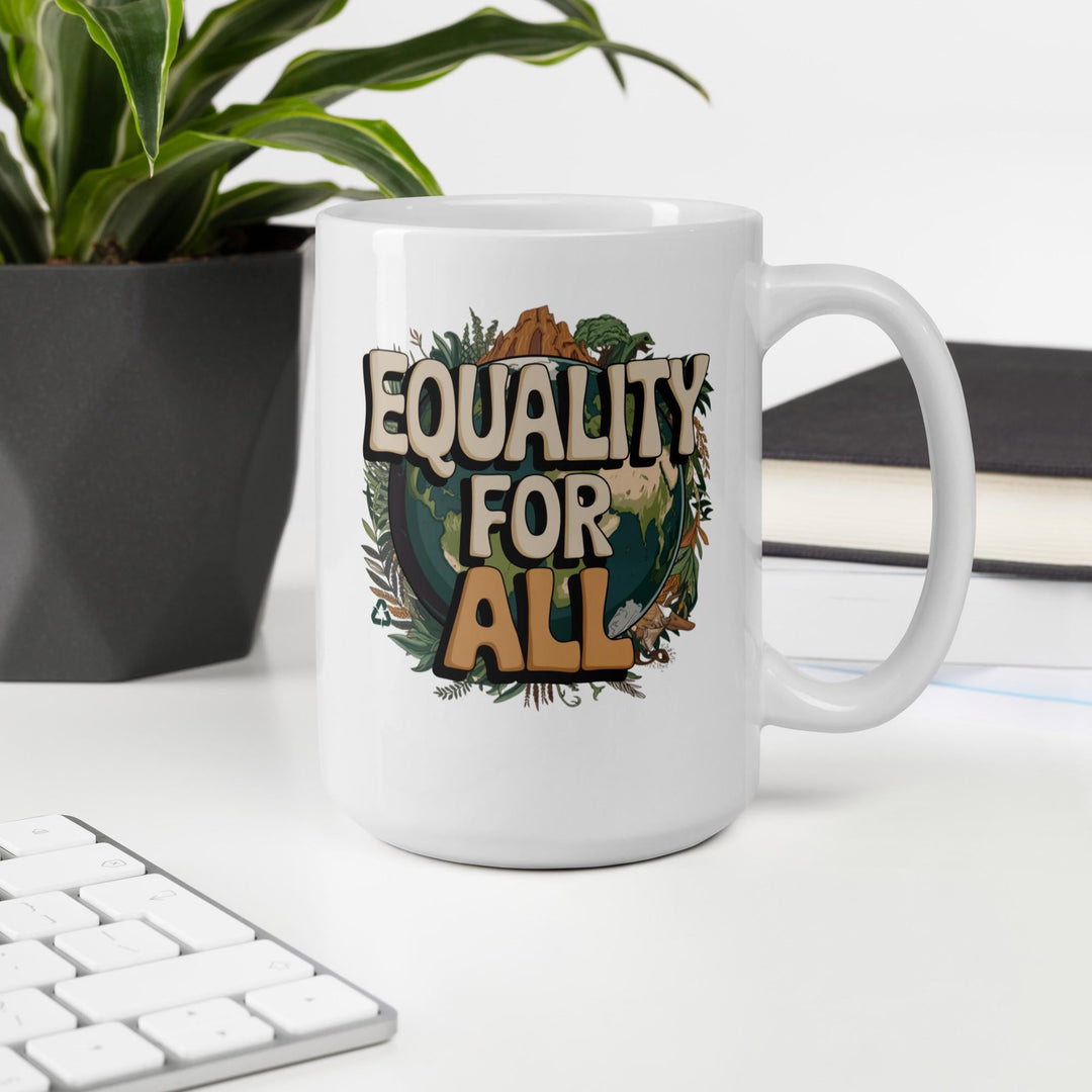 Unity in Diversity Mug – Stylish White Ceramic Coffee Cup, Safe for Dishwasher & Microwave, Meaningful Gift for Promoting Equality - Slay Eclectic