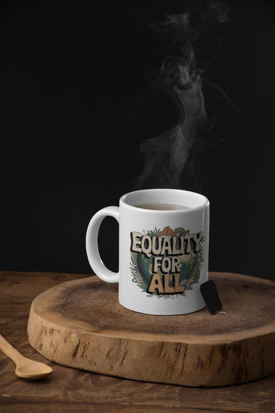 Unity in Diversity Mug – Stylish White Ceramic Coffee Cup, Safe for Dishwasher & Microwave, Meaningful Gift for Promoting Equality - Slay Eclectic