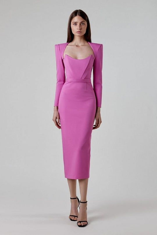 Unveiled Bandage Midi Dress - Pink | Slay Eclectic