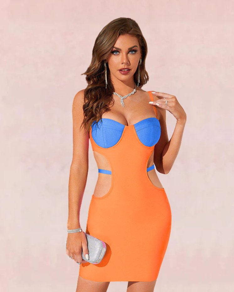 Voyage Bandage Mini Dress - Orange | Slay Eclectic