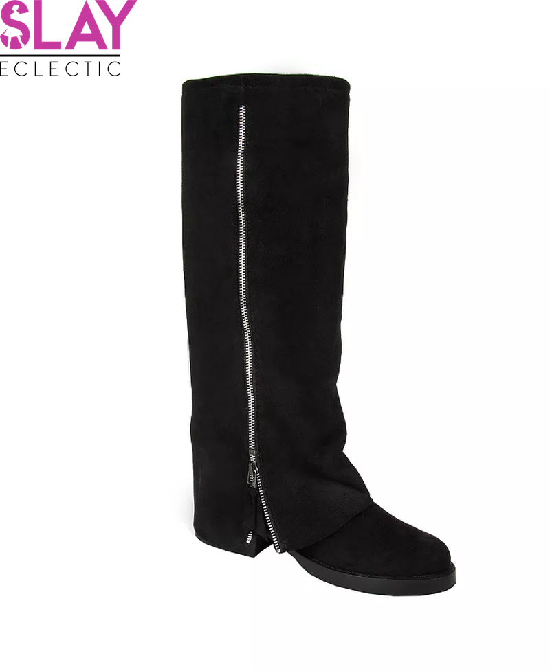 "CUFF" Leather Biker Boot by