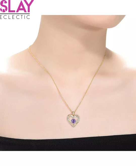 Eternal Love 14K Gold-Plated Heart Pendant Necklace