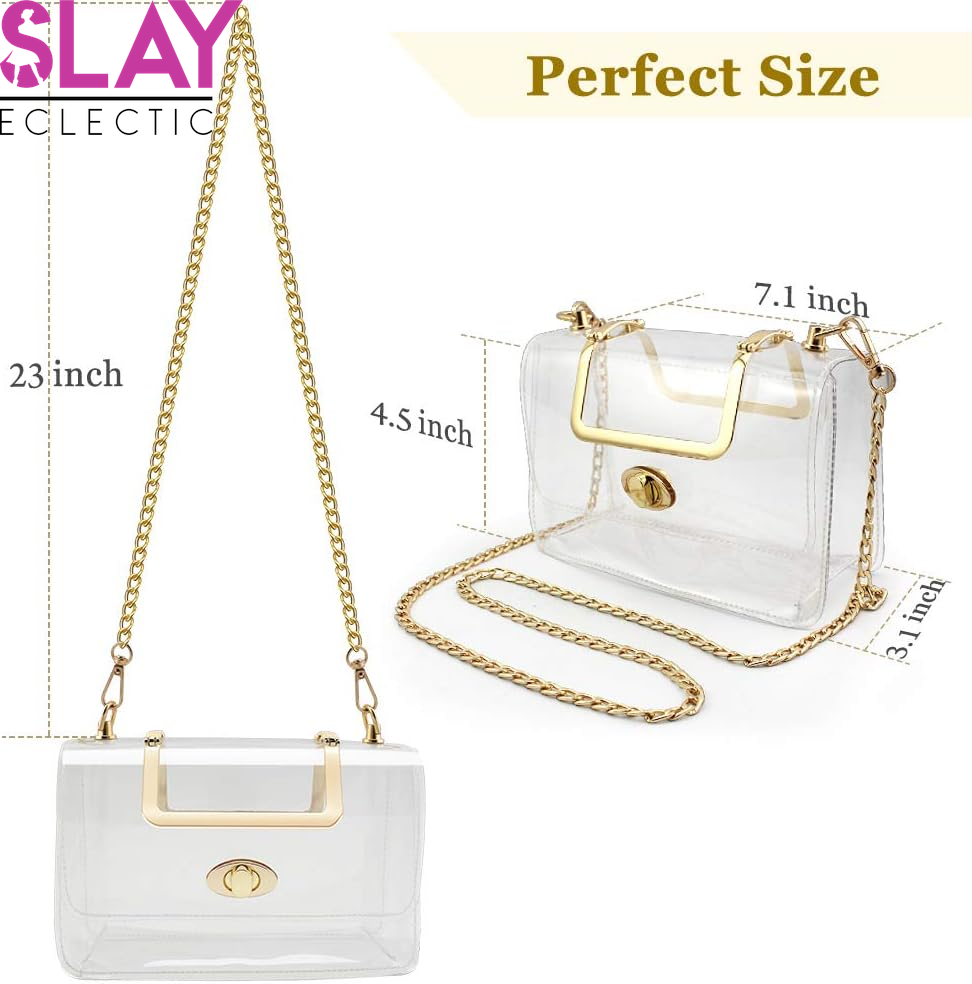 Clear Purse for Women, Clear Crossbody Bag, Clear Stadium Purse Handbags