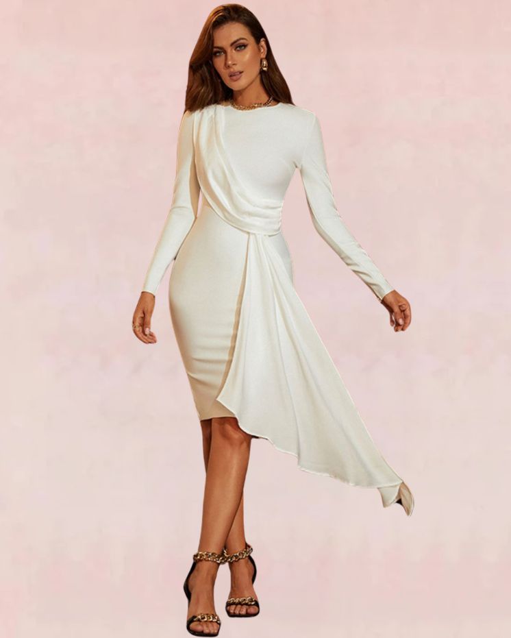 Whimsical Bandage Midi Dress - White | Slay Eclectic