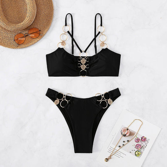 Women Swimsuit Solid Color Fabric Solid Color Swimsuit Summer Sexy Women Bikini | Slay Eclectic