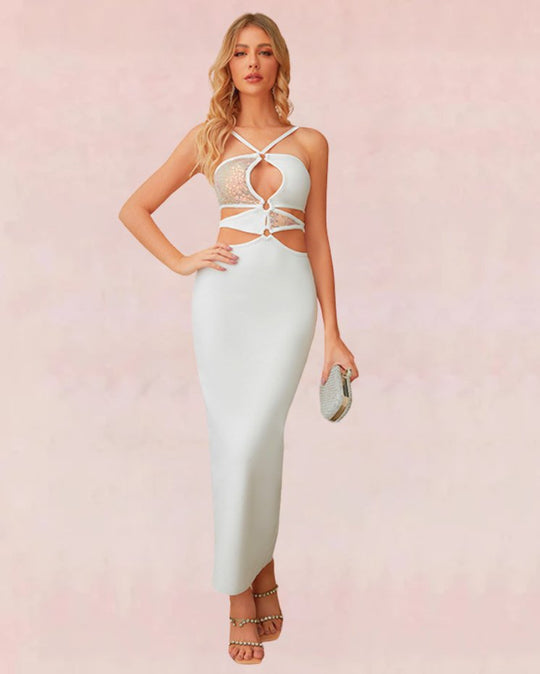 Yonder Bandage Maxi Dress -  White | Slay Eclectic