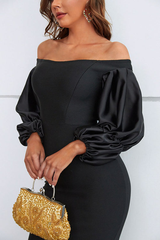 Opulence Bodycon Maxi Dress - Black