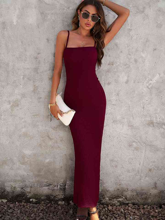 Lineage Bodycon Maxi Dress - Wine