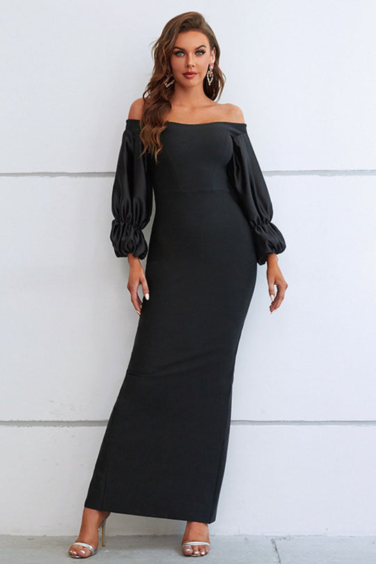 Opulence Bodycon Maxi Dress - Black