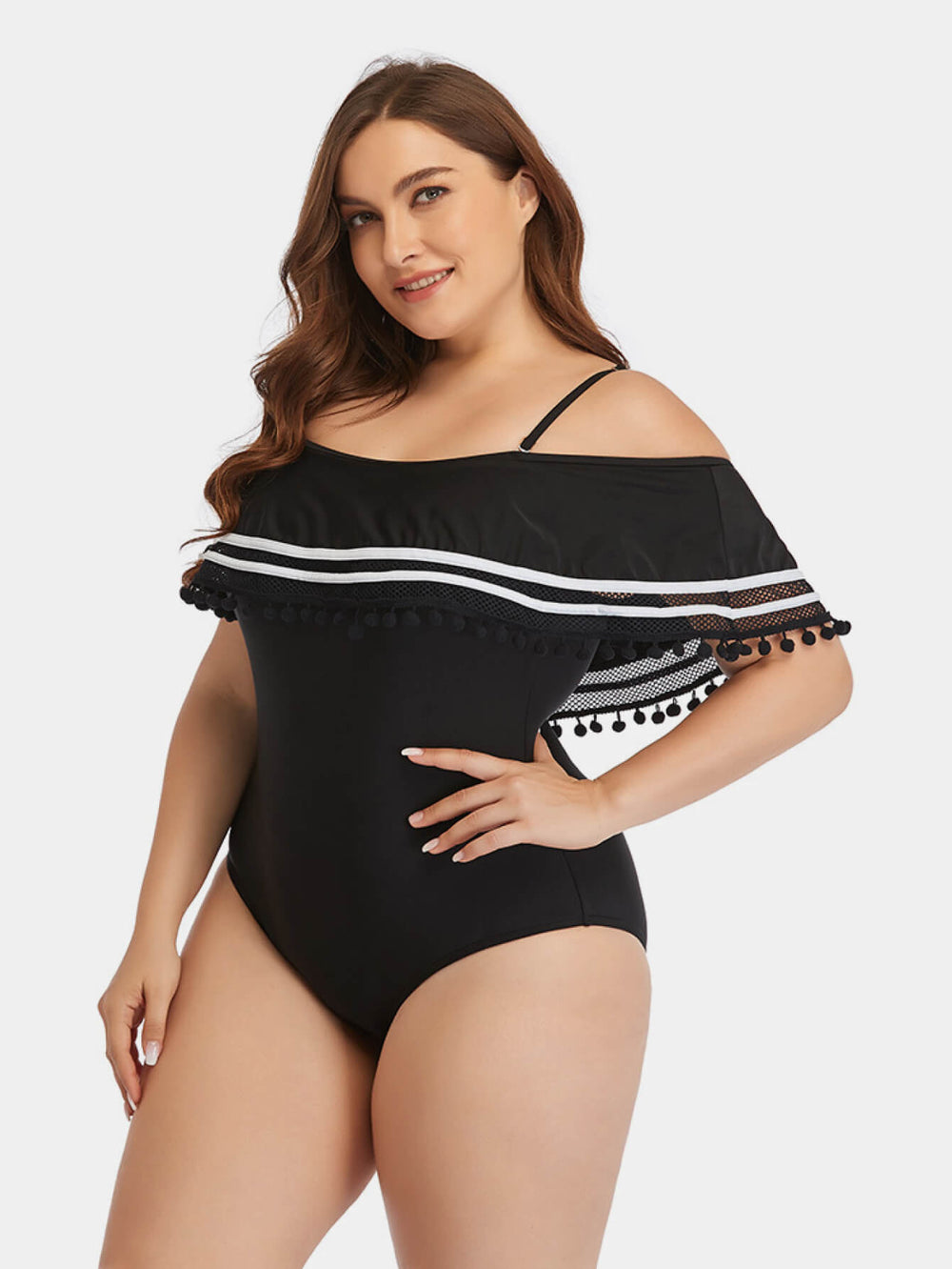 Diva Daze Striped Plus Size One-Piece Swimsuit