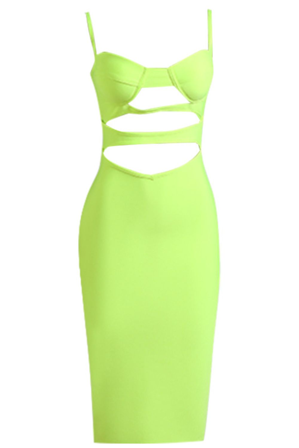 Whispers Bandage Cutout Midi Dress - Green