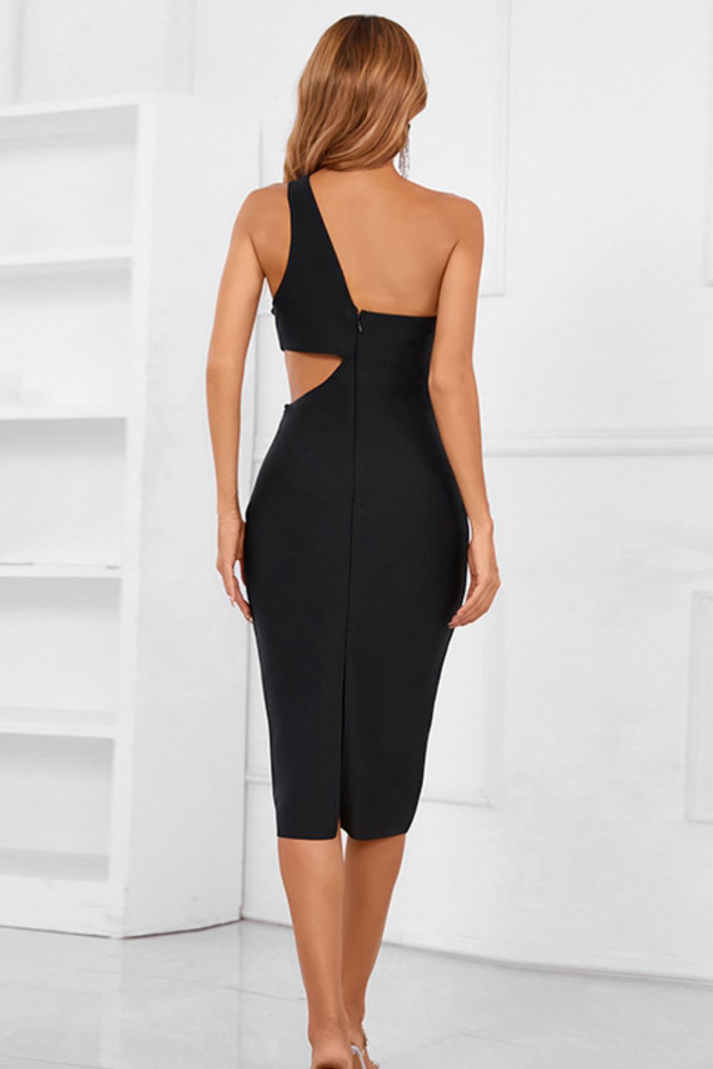 Unleashed Bandage Midi Dress - Black