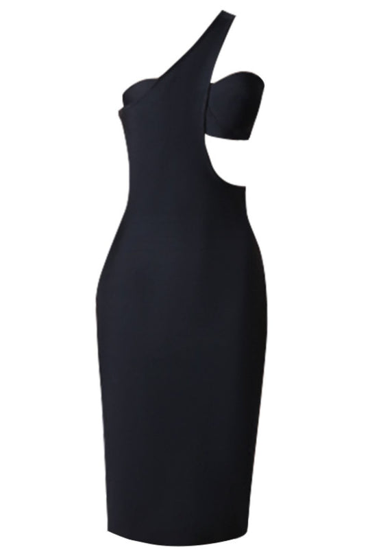 Unleashed Bandage Midi Dress - Black