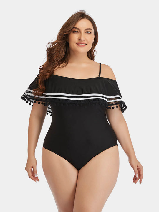 Diva Daze Striped Plus Size One-Piece Swimsuit