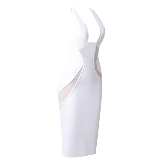 Siren Bodycon Midi Dress - White