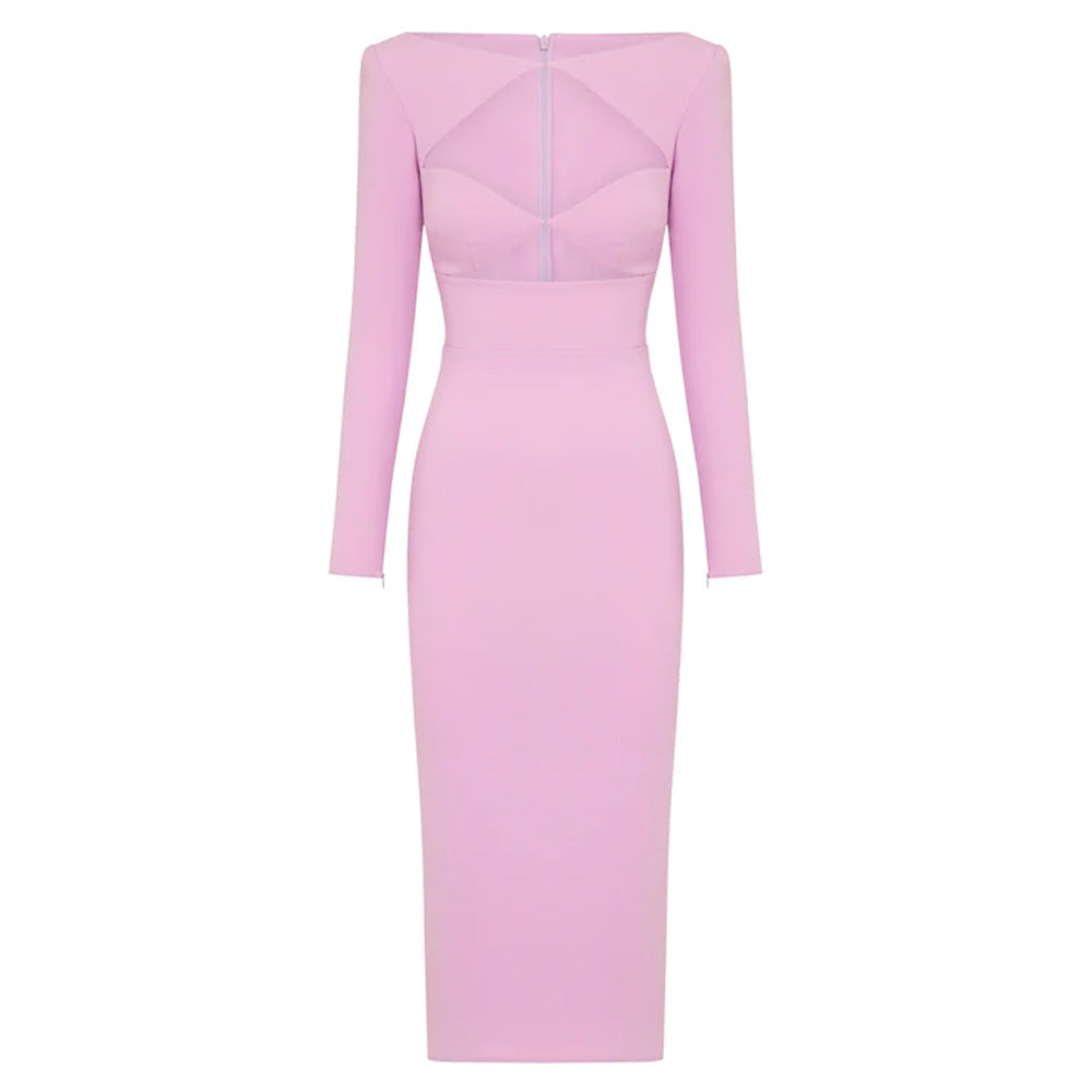 Celestina Bandage Midi Dress - Pink