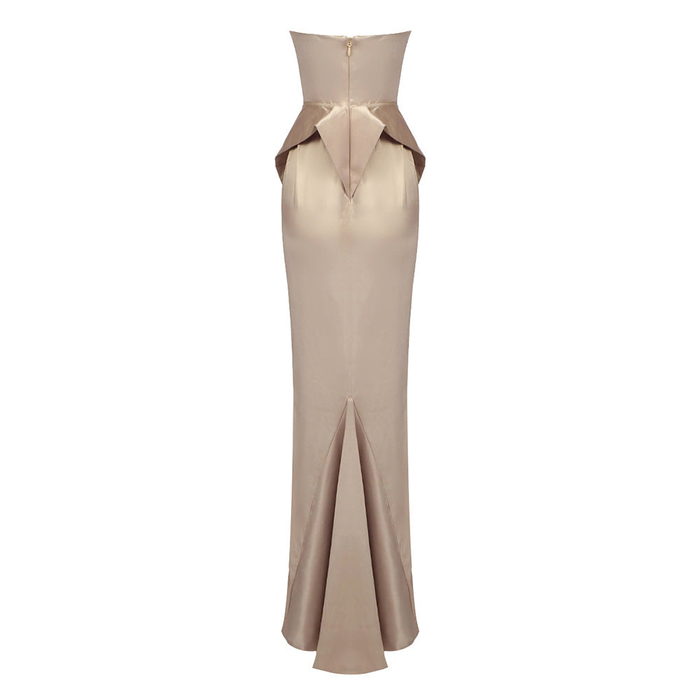 Enchanté Bandage Maxi Dress - Beige