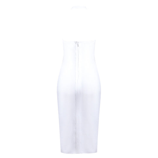 Siren Bodycon Midi Dress - White