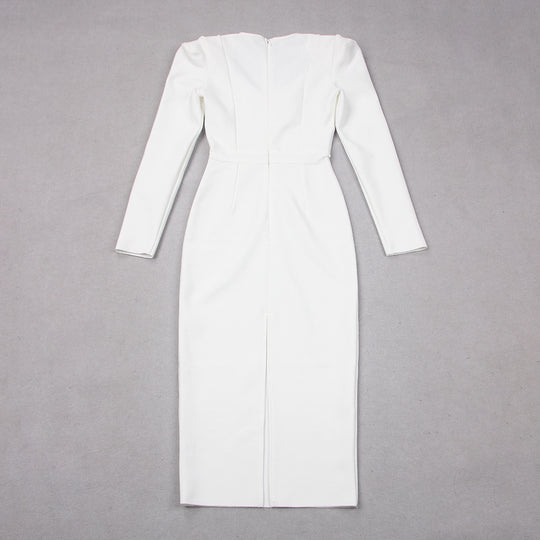 Unveiled Bandage Midi Dress - White