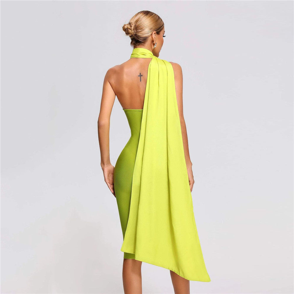 Envy Bandage Midi Dress - Green** (**please see shipping policy)