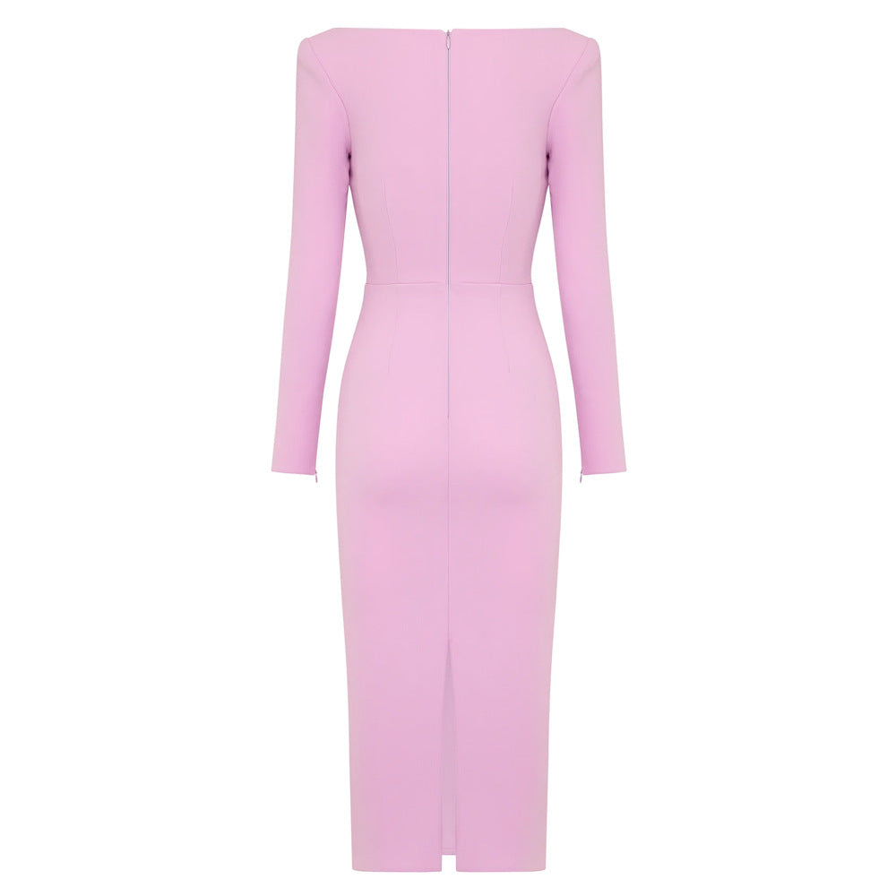 Celestina Bandage Midi Dress - Pink