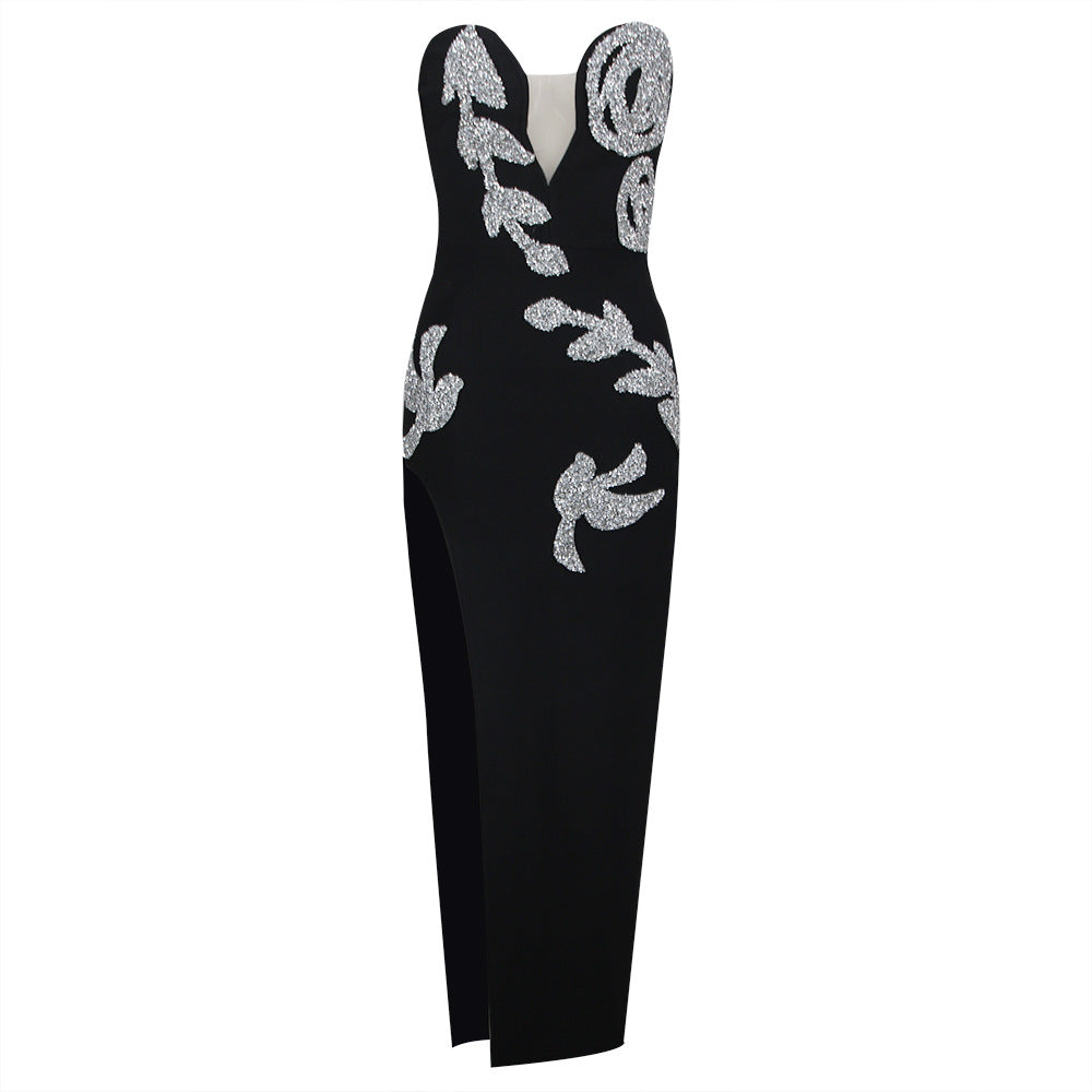 Ravishing Bodycon Maxi Dress - Black