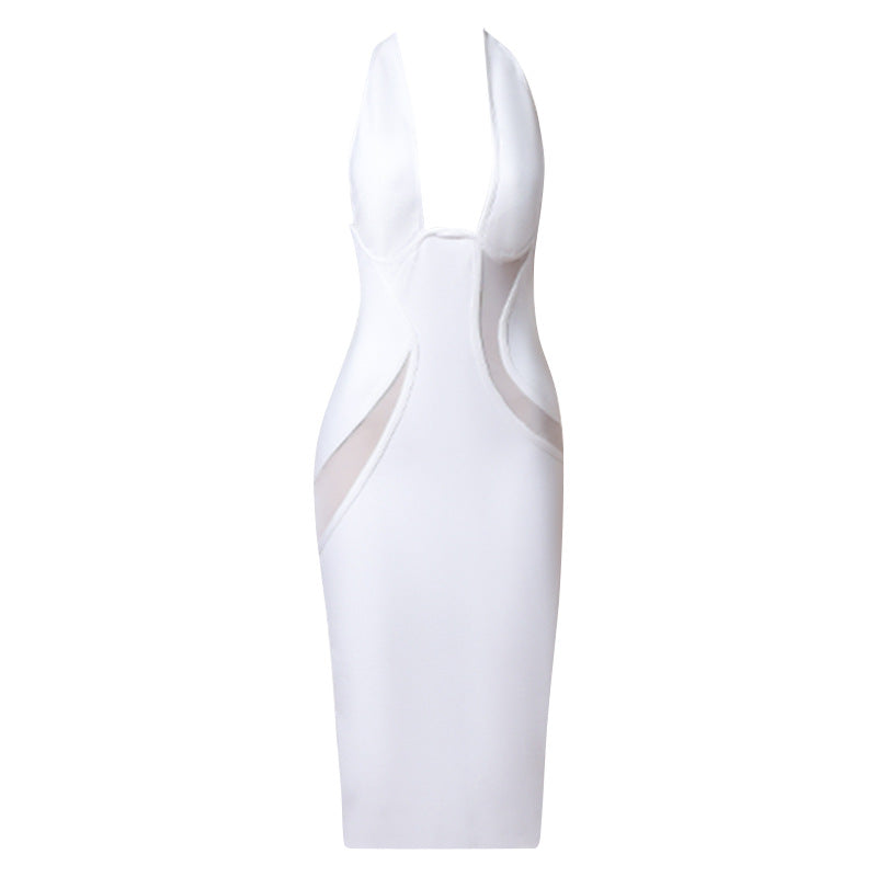 Siren Bodycon Midi Dress - White