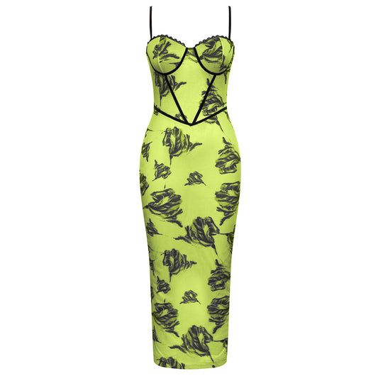 Astral Bandage Maxi Dress - Green